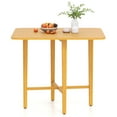 thumbnail image 1 of Costway Foldable Dining Table for 2-4 People Extendable Table with Rubber Wood Legs Natural, 1 of 10