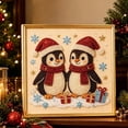 thumbnail image 7 of Christmas Diamond Art Kits for Adults, Golden Framed Pearl Bead Painting Kit, Winter Penguin Santa Hat Snowflake Gift Box Textured Sparkling Handmade Decor for Home Office Holiday Use, 7 of 7