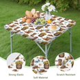 thumbnail image 4 of Highland Cow Barrel Boot Butterfly Pattern Square Fitted Tablecloth with Elastic Edge,Square Table Cover,Washable Elastic Table Cover for Home Kitchen Party Decor 36"x36", 4 of 6