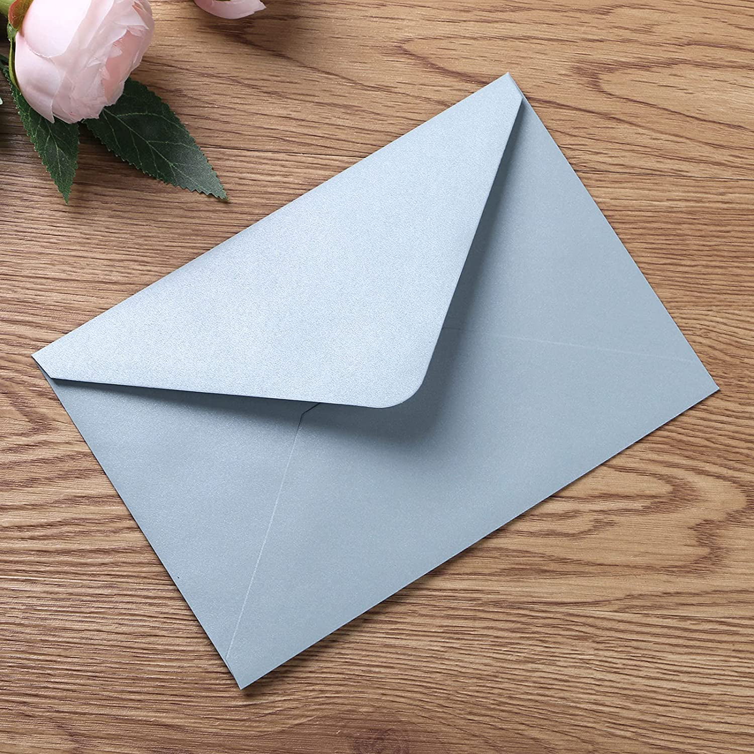 PONATIA 50 Pieces/Lot A7 Envelopes 5.25 x 7.5'' Kraft Envelopes Perfect For 5x7'' Weddings Invitation Cards Acrylic Invitations Photos Graduation Invite 