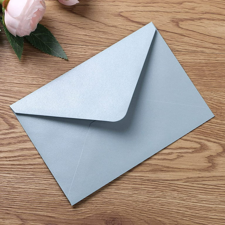 Dusty Blue Envelopes for Wedding Invitation, Greeting Card 4x6, 5x7 A7 More  Sizes 25 Euro Flap Envelopes Address Printing Available 