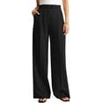 thumbnail image 4 of Women Wide Leg Pants High Waisted Business Casual Work Trousers Dressy Pants with Pockets, 4 of 8
