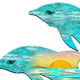 thumbnail image 3 of Pegatinas De Pared De Delfines, Pegatinas De Pared De Animales Subacuáticos Extraíbles Para Decoración De Dormitorio O Guardería 1 Par Cateissary HA036489-00, 3 of 6
