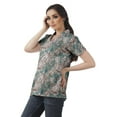 thumbnail image 3 of Moomaya Womens Wrap Style Shirt Tunic Cotton Casual Button Down Classic Collar Top, 3 of 6