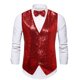 thumbnail image 1 of pstuiky Camisetas sin mangas, Blusa sin mangas con cuello en V, botones y pajarita con bolsillos estampados a la moda para hombre Tops elegantes para mujer s, 1 of 3
