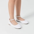 thumbnail image 5 of Dream Pairs Kids Girls Mary Jane shoes Ankle Strap Flat Shoes Casual Dress Wedding Shoes SOLE-FINA-K WHITE Size 13, 5 of 5