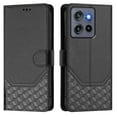 thumbnail image 2 of For Motorola Moto G Power (2025) PU Leather Flip Phone Case,With Shoulder Strap&Wrist Strap,Card Holder,Flip Folding Kickstand,Diamond Pattern Embossed,Shockproof RFID Blocking Wallet Case,Black, 2 of 11