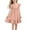 Coffee, variant on CYRBOKO Girls Cotton&Linen Dresses, Summer A-line Flutter Sleeve Loose Casual Dresses Green Size 6-7 T