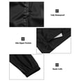 thumbnail image 5 of Men's Packable Rain Jacket Windbreaker Waterproof Lightweight Rain Coat with Hood for Golf Cycling Hiking Black S, 5 of 7