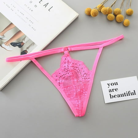 

DENGDENG Womens Panties Sexy Thong G-String Lace Hollow Out Floral Underwear