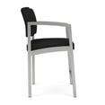 thumbnail image 4 of Lesro Lenox Steel Polyurethane Hip Waiting Room Guest Chair in Silver/Castillo Black, 4 of 5