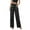 Black, variant on Womens Rhinestone Jeans Baggy Y2K High Waisted Straight Wide Leg Sparkly Bling Glitter Denim Pants