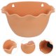 thumbnail image 4 of Maceta semicircular para colgar en la pared, ideal para interiores y exteriores, ideal para jardín (marrón claro grande), 4 of 7