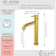 thumbnail image 7 of Lulani St. Lucia 1-Handle Single Hole Vessel Height Bathroom Faucet with Drain Assembly - Champagne Gold, 7 of 7