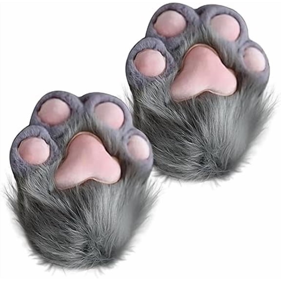 Cat Paw Gloves Plush Furry Cosplay Mittens