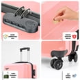 thumbnail image 3 of Ensemble de Bagages Rigides en ABS de 3 Pcs - Valises Extensibles 20”/24”/28” avec Roues Pivotantes, Coque Résistante aux Rayures et Serrure TSA Intégrée - Ensemble de Voyage Léger (Or Rose), 3 of 5