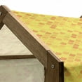 thumbnail image 4 of Fish Scale Pet House, Traditional Japanese Pattern Yellow Fish Squama Mermaid Scales, Outdoor & Indoor Portable Dog Kennel with Pillow and Cover, 5 Sizes, Pale Yellow Mustard, by Ambesonne, 4 of 4
