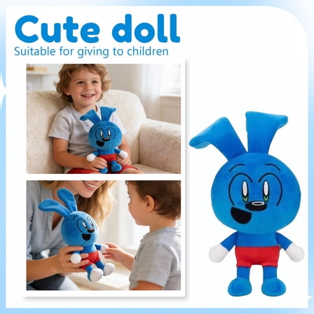 Riggy Plush Toys 9.8" Adorable Blue Rabbit Stuffed Animals Birthday Party Easter Gifts