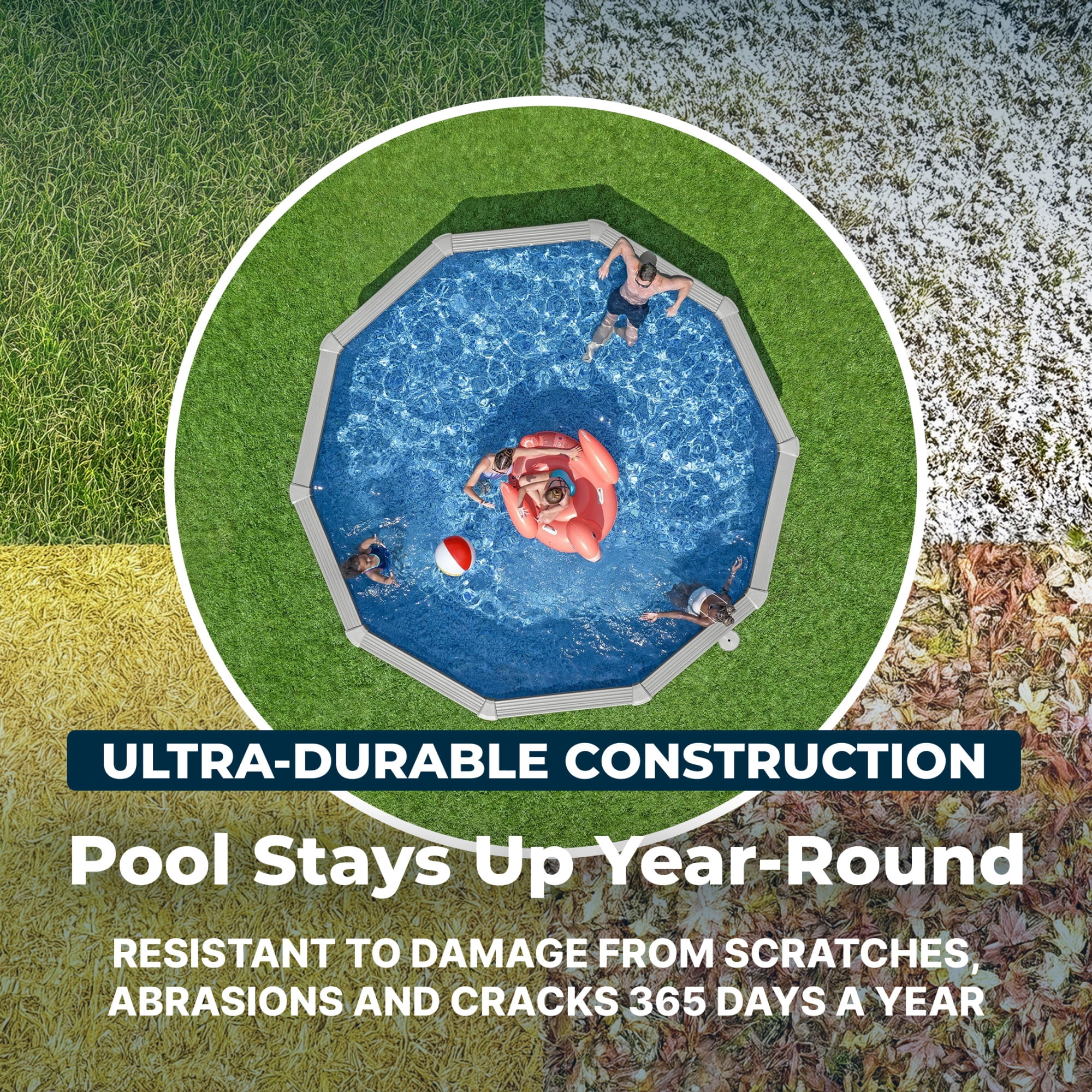 Bestway Hydrium 15' x 48" Steel Side Wall Above Ground Pool w/ Sand Pump & Accessories