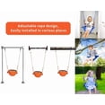 thumbnail image 3 of Hand-Knitting Toddler Swing, Swing Seat for Kids with Adjustable Ropes, Little tikes Swings Set, for Outdoor Indoor, Playground, Backyard (Orange), 3 of 14