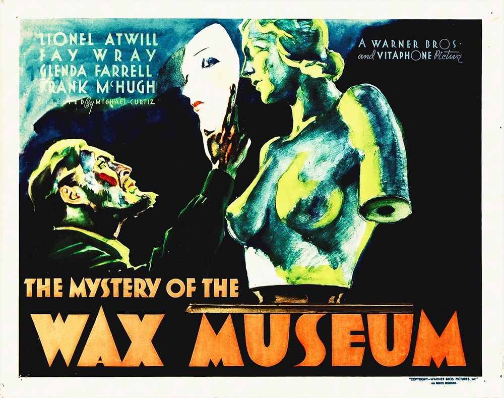 THE MYSTERY OF THE WAX MUSEUM MOVIE POSTER Rare Vintage 