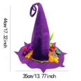 thumbnail image 3 of Crooked Witch Hat Leaves Costume for Women Men Teenagers for Halloween Party Decorations Stylish Conjurer Cosplay, 3 of 4