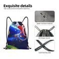 thumbnail image 6 of Saiise Mario Print Drawstring Backpack String Bag Sackpack Cinch Water Resistant for Gym Shopping Sport Yoga, 6 of 9
