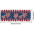 thumbnail image 4 of Patriotic Valances for Windows 54" W x 18", 4th of July Kitchen Curtain Valance, Window Valances for Bedroom, Rod Pocket Window Valance Curtains, 1 Panel, 4 of 5