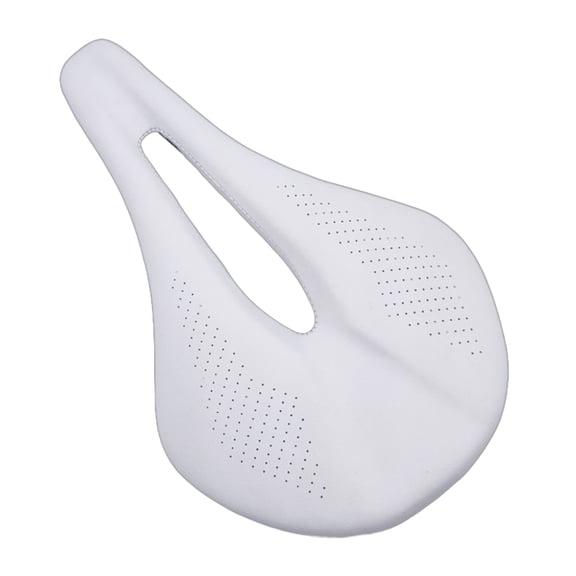 Leather Carbon Fiber Bike Seat Breathable Bike Saddle Cushion Shock Absorption Hollow Cycling Saddle Seats for Men Women