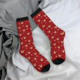thumbnail image 5 of Disketp Christmas Deer B Unisex Crew Socks Lightweight Breathable Ventilation Ankle Socks, Mid-calf socks for Daily, 5 of 6