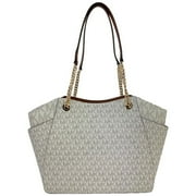 Michael Kors Jet Set Travel Large Logo Tote, Vanilla