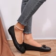 thumbnail image 6 of Rexoro Women Ballet Flats Bow Round Toe Snakeskin Dress Shoes Comfort Casual Office Shoes, 6 of 7