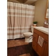 thumbnail image 3 of Waffle Shower Curtain Pieced Solid Microfiber Fabric with 3M Scotchgard Water Re, 3 of 5