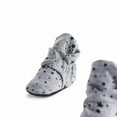 thumbnail image 5 of Ella Bonna Soft Baby Shoes, Cotton Baby Booties, Star Gray, 18-24 Months, 5 of 6