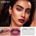 thumbnail image 2 of QIBEST-Juego de lápices de labios mate y Nude, 12 colores, lápiz de labios resistente al agua de larga duración, delineador de labios de alta pigmentación, herramientas de maquillaje, 2 of 5
