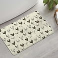 thumbnail image 2 of Beige Chicken Sketch Pattern Bathroom Rugs Mat,Non Slip Microfiber Bathroom Rug,Rubber Backing,Soft Bathroom Mats for Bathroom Floor,Tub and Shower,17x27in(43x68cm), 2 of 5