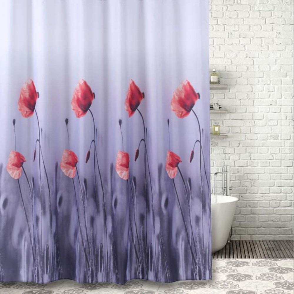 HG Mart Waterproof Shower Curtain 72" x 72" Mold and Mildew Resistance