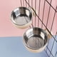 thumbnail image 4 of Comedero Colgante de Acero Inoxidable para Perros y Gatos, 2 En 1, para Agua y Comida, con Borde Antiderrame y Diseño de Clip Seguro para Jaulas de Mascotas., 4 of 6