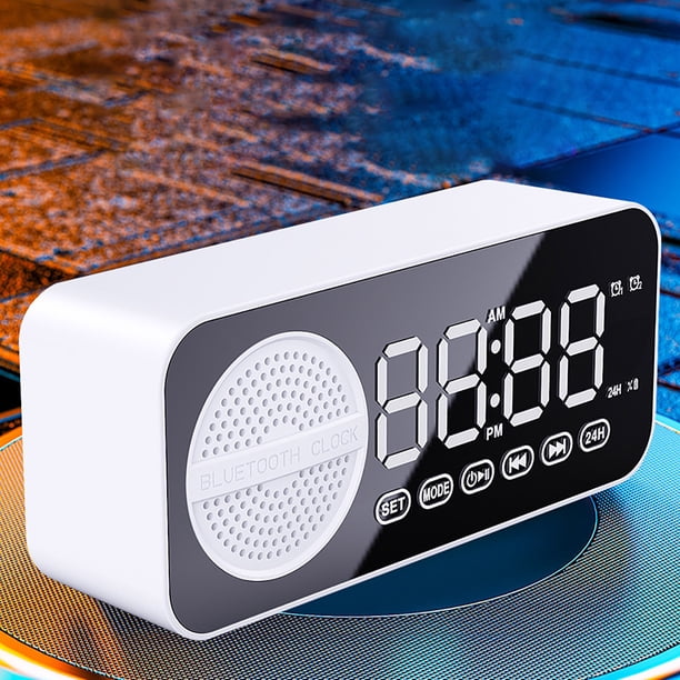 Sonido Bluetooth Inteligente Ganfancp Reloj despertador altavoz Mini Portátil