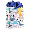16.5" Extra Large Gift Bag with Tissue Paper for Boys (Dinosaurs)