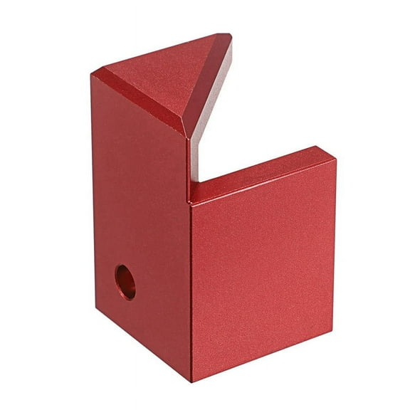 Center Finder Tool Sturdy Aluminum Alloy 45 Degree Angle Marker for Square or Round Wood Pen Finder, Red