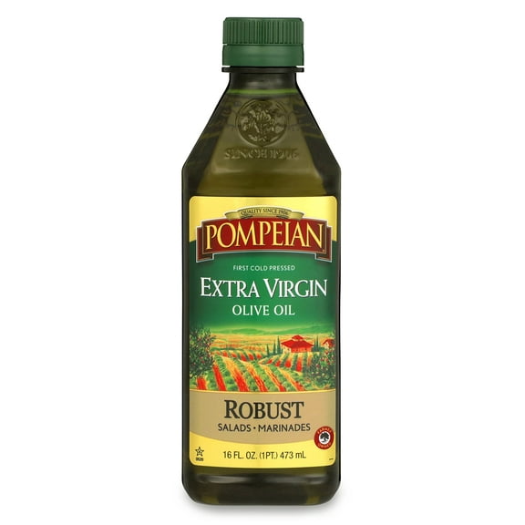 6 x - Pompeian Robust Extra Virgin Olive Oil, Contains Polyphenols, First Cold Pressed, 16 Fl Oz