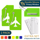 thumbnail image 1 of Etiquetas de equipaje de silicona ComfiTime Aprobadas por la TSA Bolsa de 2 Verde, 1 of 11
