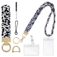 thumbnail image 2 of YardChic Lanyards for ID Badges and Keys, Leopard Print Long Neck Lanyard, Stretchy Lanyard for Women, Retractable Lanyard with ID Holder Cute Lanyards for Office, Classroom, Hospital & Cruise, 2 of 9