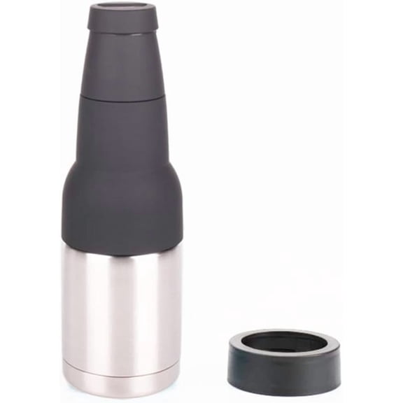 3 in 1 Can and Beer Bottle Insulator, Double Wall Stainless Steel Insulated Can Cooler, Beer Bottle Holder 12oz 14oz 17oz (12oz Can&Bottle)