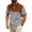 Mens Shirt Gray, variant on Mens Waffle Zip-Up Standing Collar Pullover Short Sleeve Shirt Summer Color Block Casual Outerwear Fathers Gift