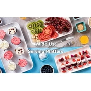 Delling Serving Platters Rectangular White Stoneware 3-Pack 16/14/12-inch