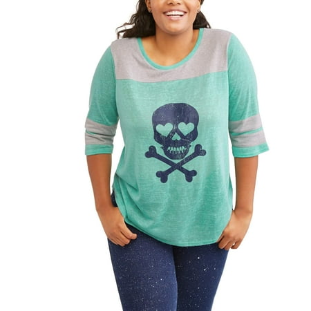 Junior Plus Elbow Sleeve Knit Tee