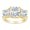 Cushion, variant on Houston Diamond District 0.5 to 5 Carat IGI Certified LAB Grown 3 Stone 14K Yellow Gold Round Diamond Engagement Ring (D-E Color, VS1-VS2 Clarity) Emerald 2 Carat Size: 9