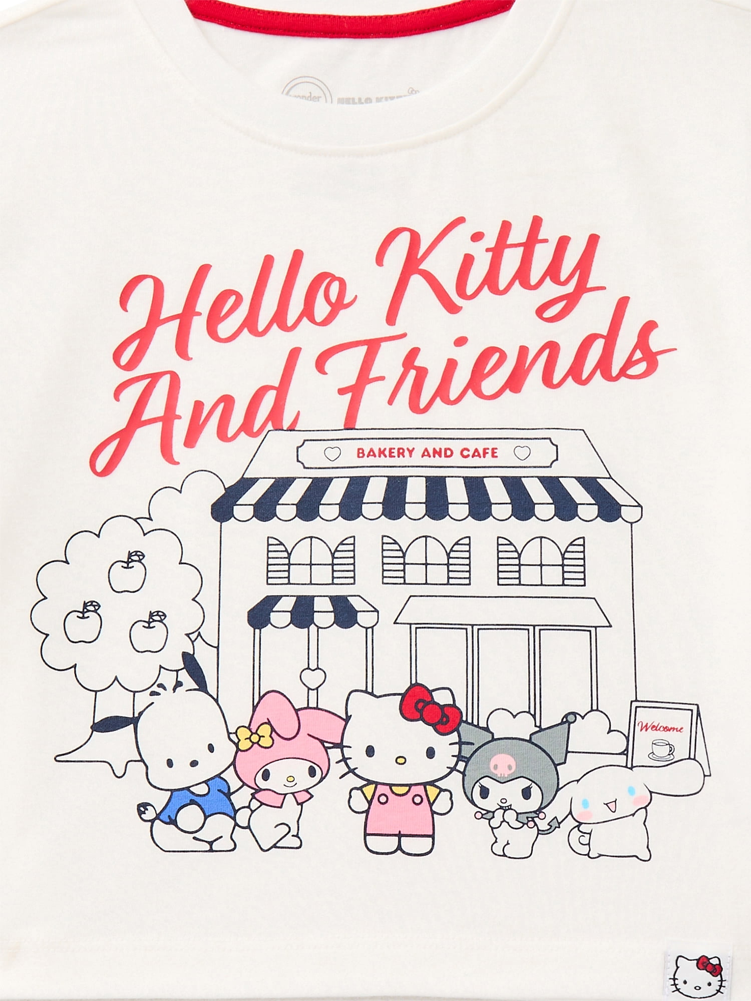 Wonder Nation x Hello Kitty Toddler Girls Graphic Tee with Short Sleeves, Sizes 12M-5T